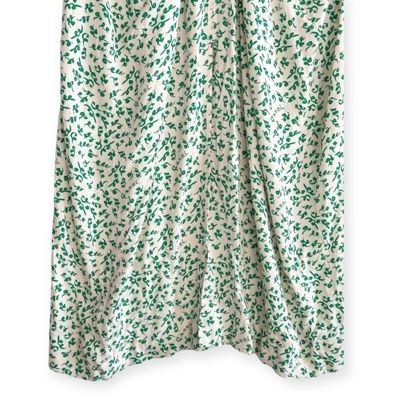 NWT Ganni Tie Front‎ Crepe Skirt, Green, Size 42 - Picture 7 of 16